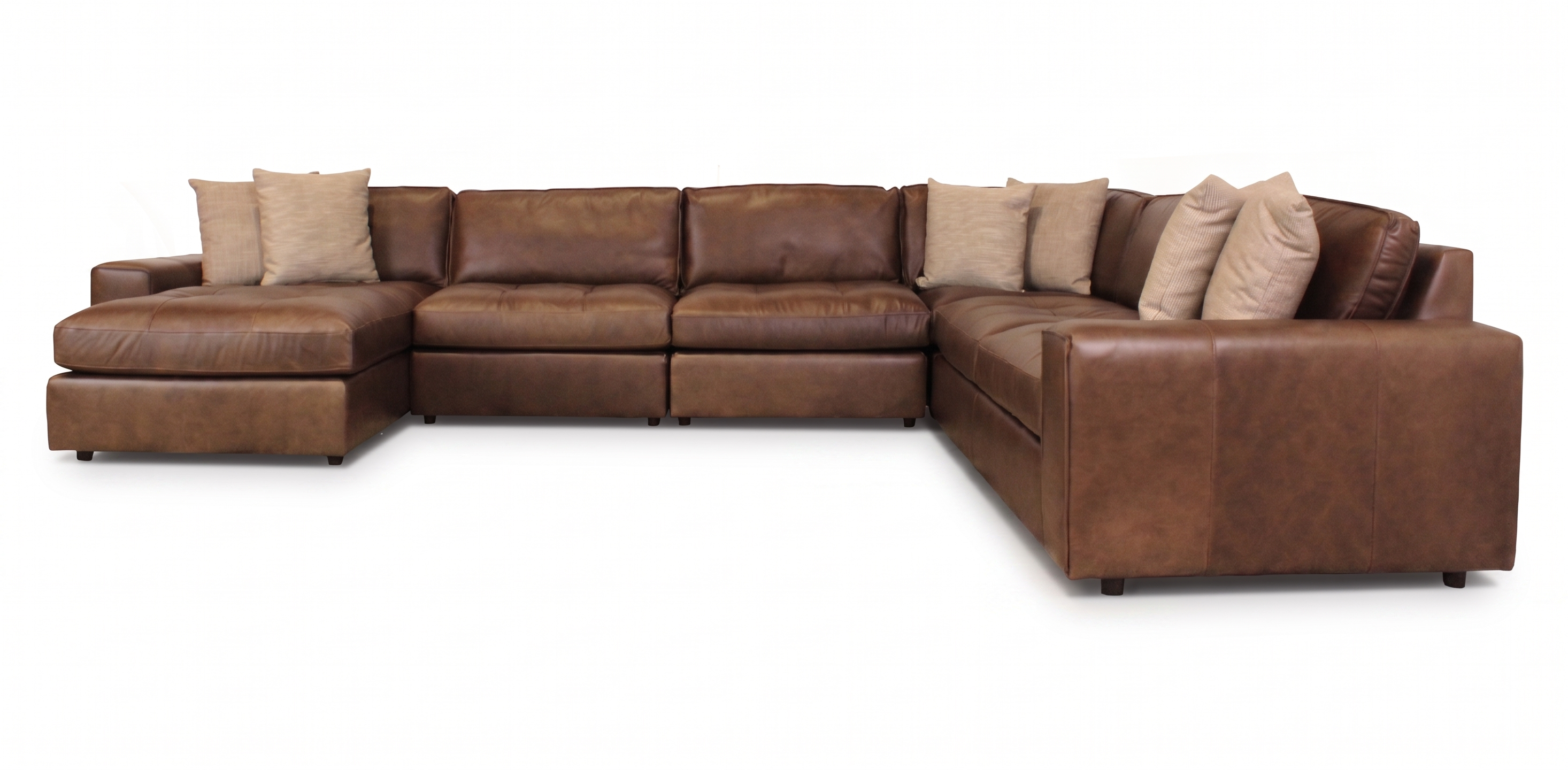 Five Piece Leather Sectional