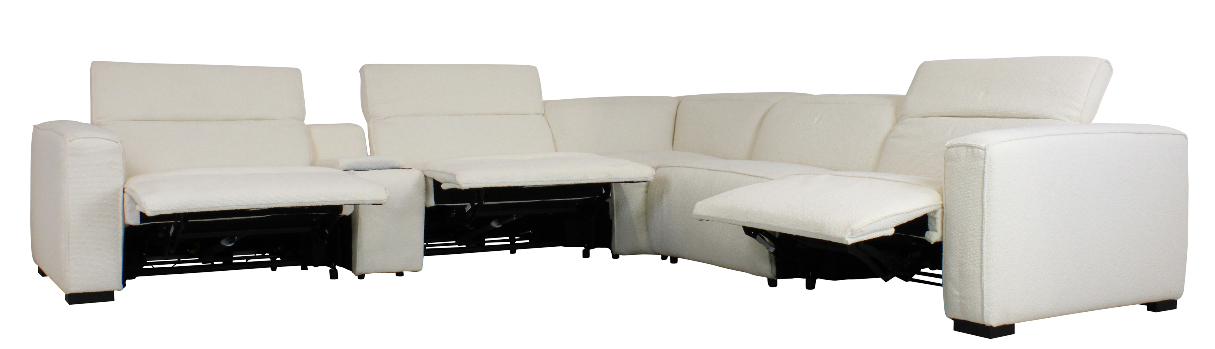 Six piece power sectional