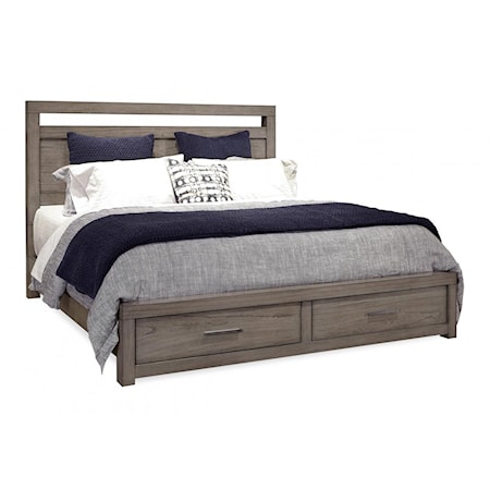 Queen Panel Storage Bed