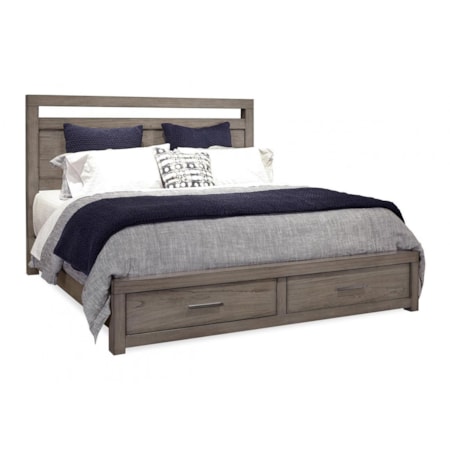 King Panel Storage Bed