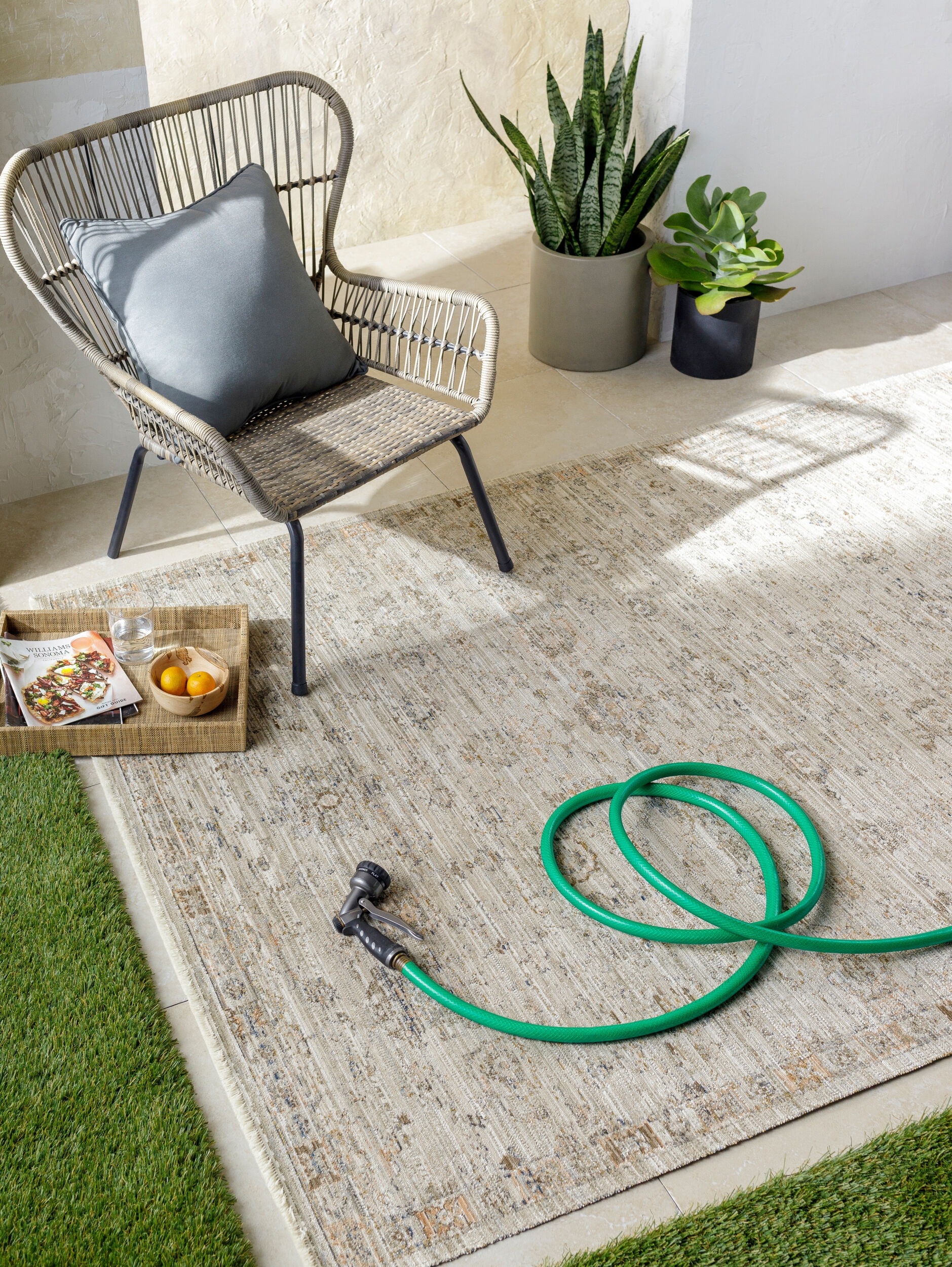 Taupe, Gray7'10"X10 Rug Outdoor Safe