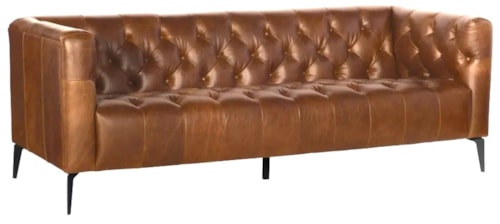 Chesterfield-Like Stationary Sofa with Button Tufting