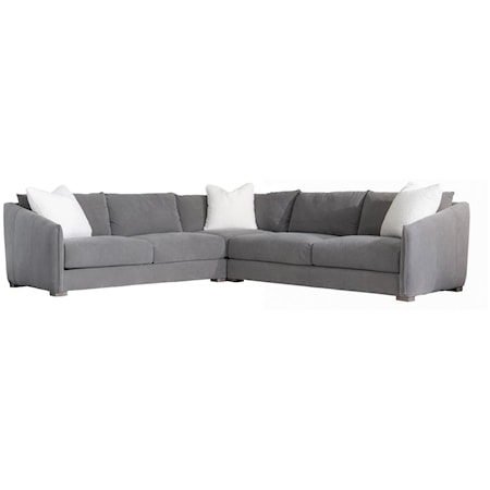 Demi Three Piece Leather Sectional