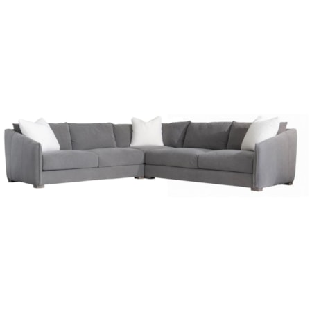 Demi Three Piece Leather Sectional