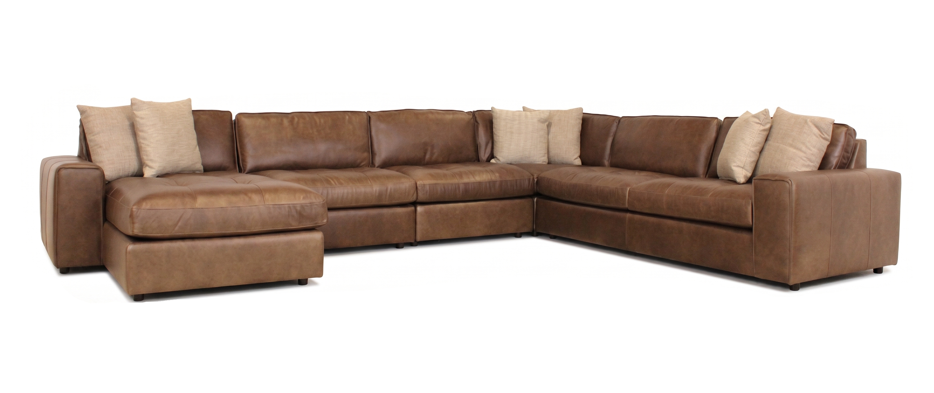 Five Piece Leather Sectional