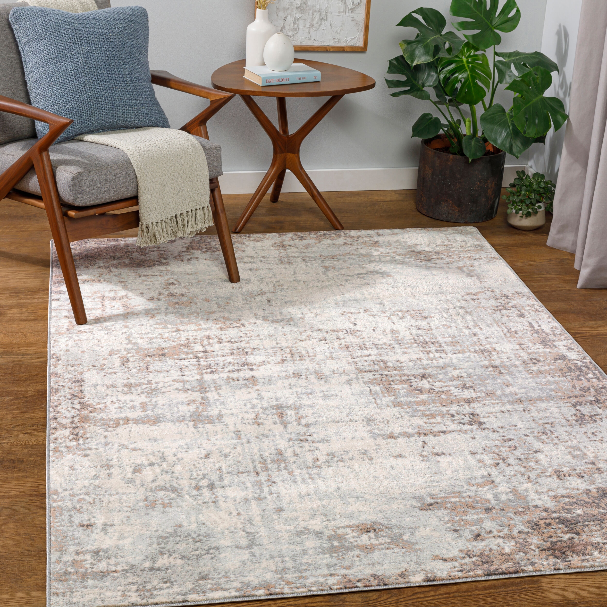Charcoal, Medium Brown 2'X2'11"RUG