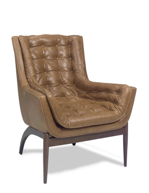 Button-Tufted Leather Chair