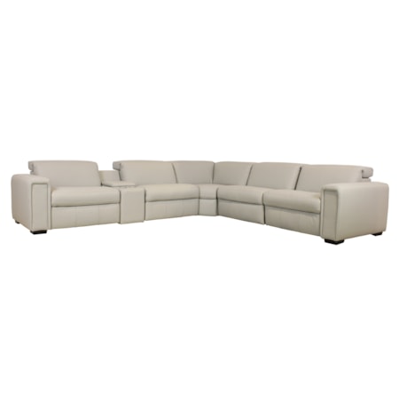 Customizable Reclining Leather Sectional