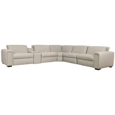 Customizable Reclining Leather Sectional