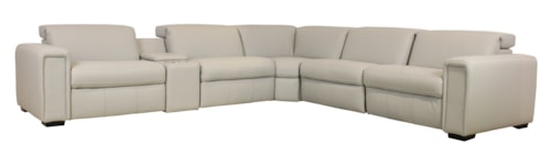 Customizable Power Reclining Leather Sectional