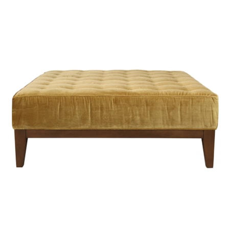 Square Ottoman with Button Top