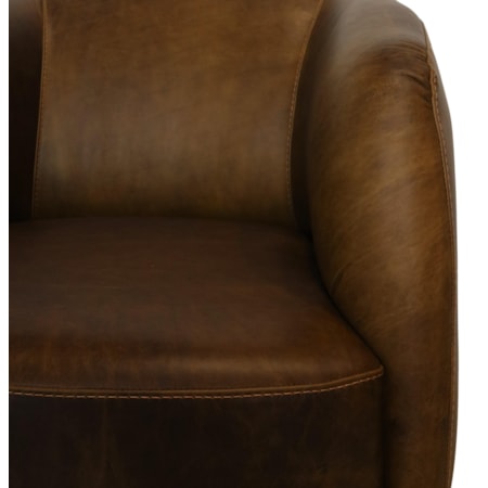 Italian Leather Accent Chair