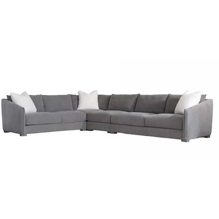 Demi Four Piece Leather Sectional