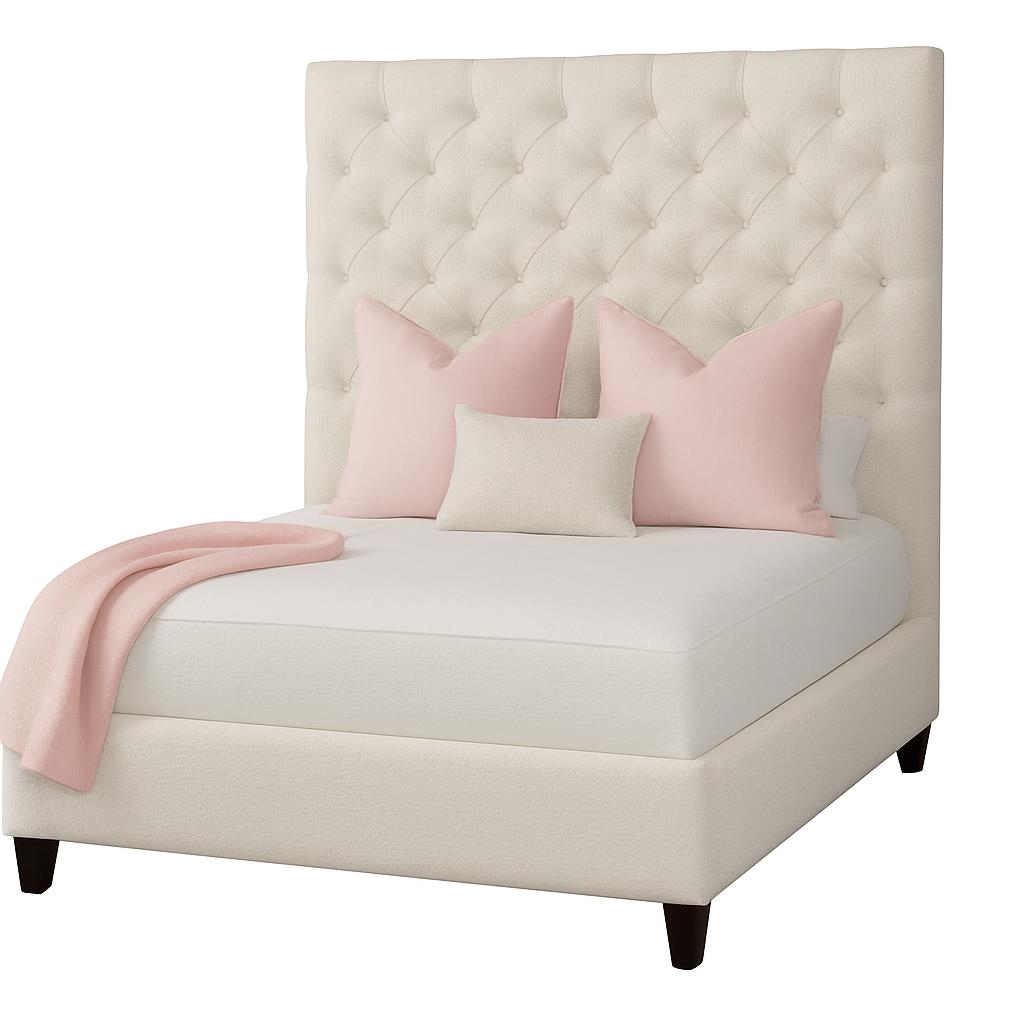 Upholstered Tufted King Bed