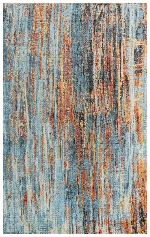 Blue Apricot 8 x 10 Rug