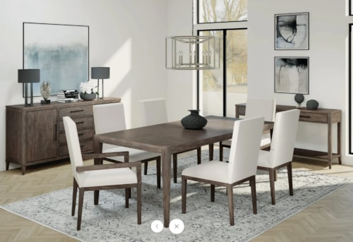 Dining Table, 2 Arm Chairs & 4 Side Chairs