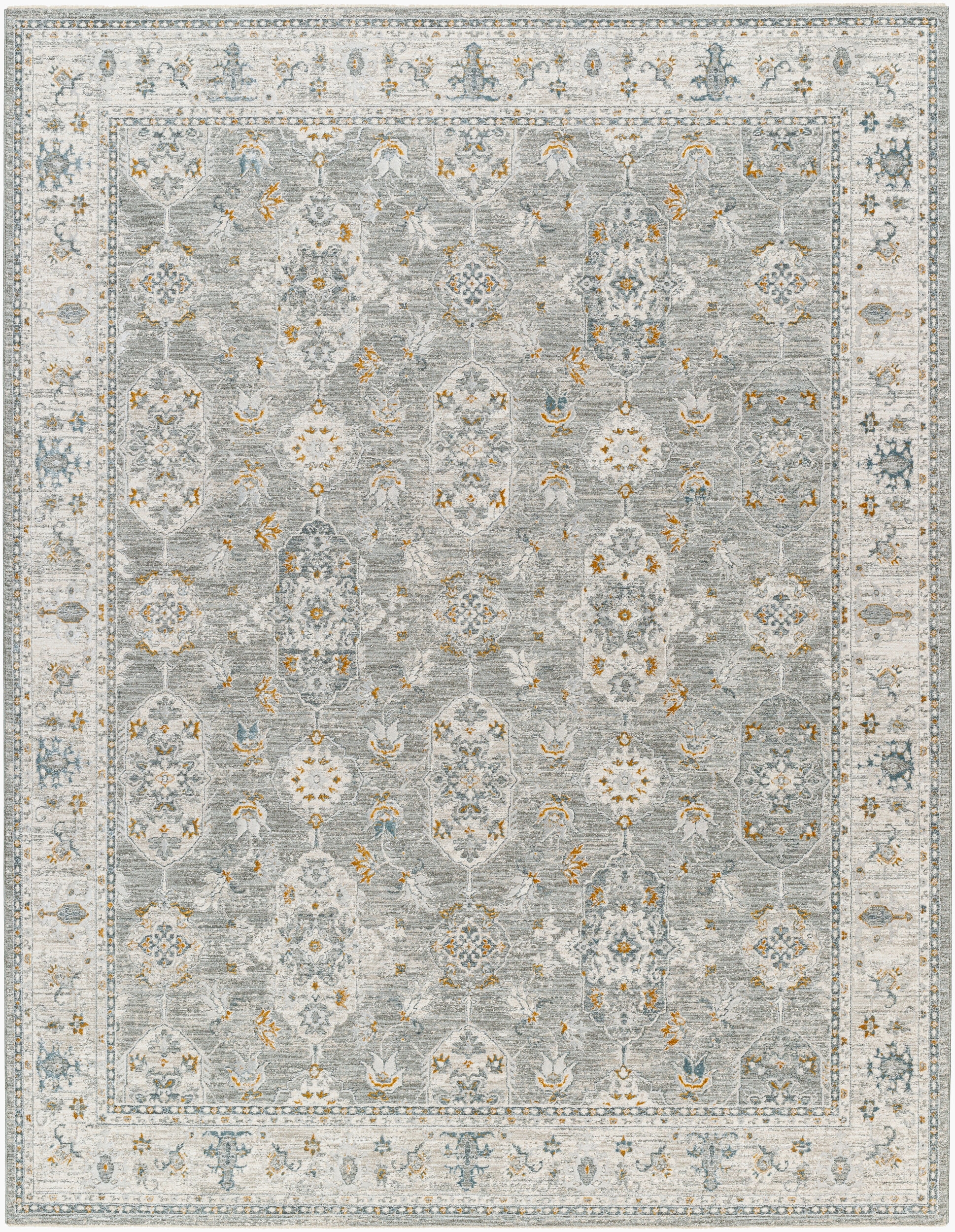 Gray, White 9X2'2" RUG