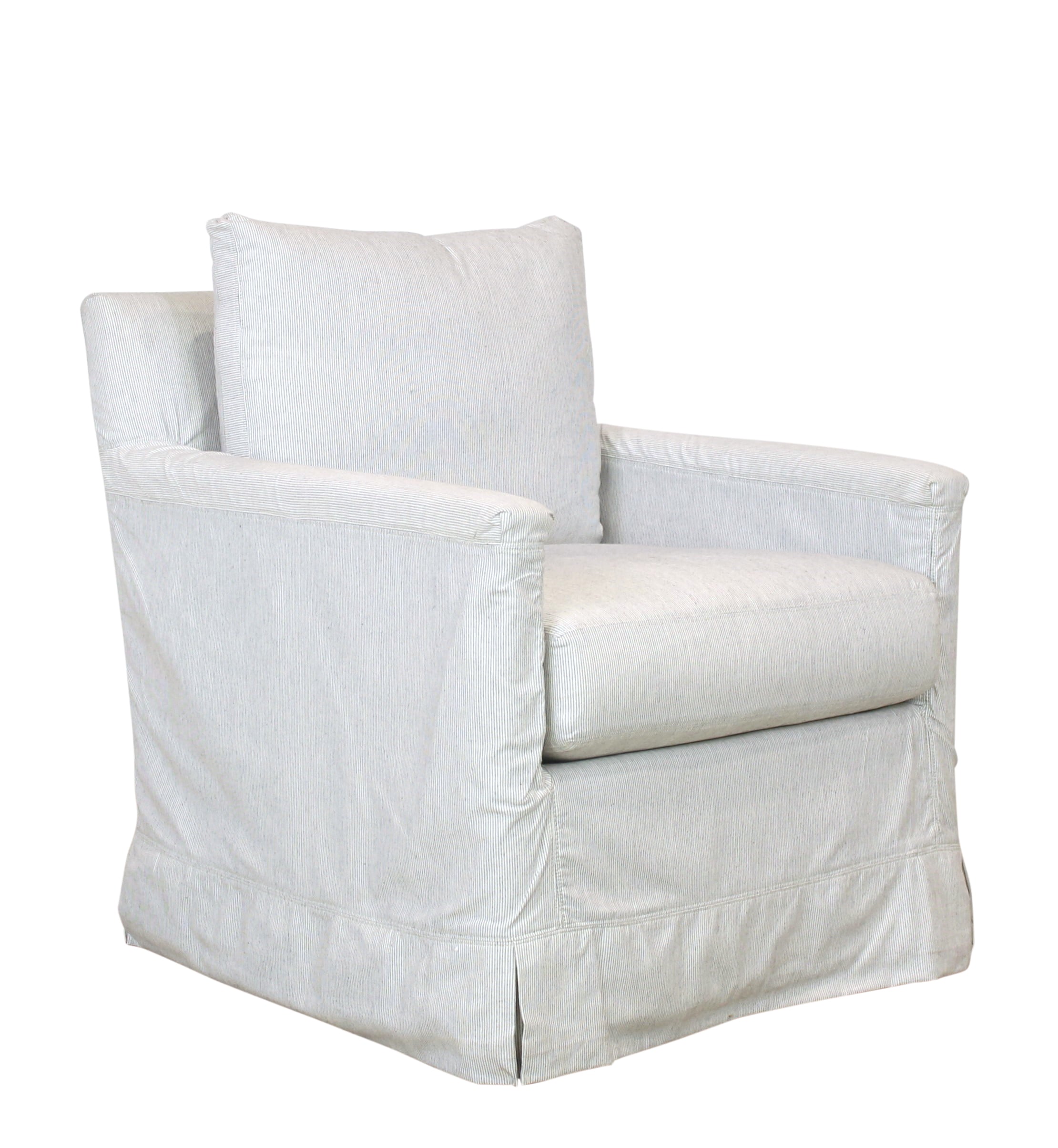 Slipcovered Swivel Chair