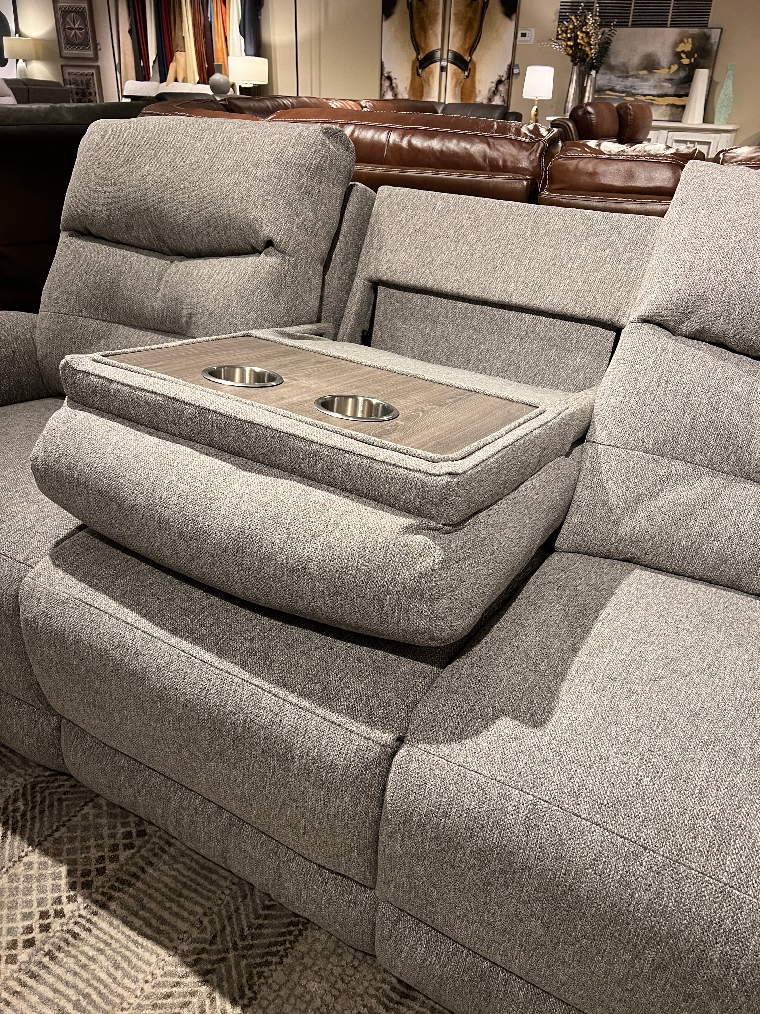 Reclining Sofa with Drop Table
