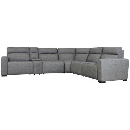 Six piece power sectional
