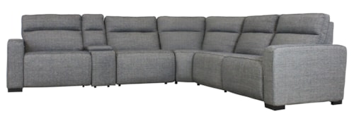 Six piece power sectional