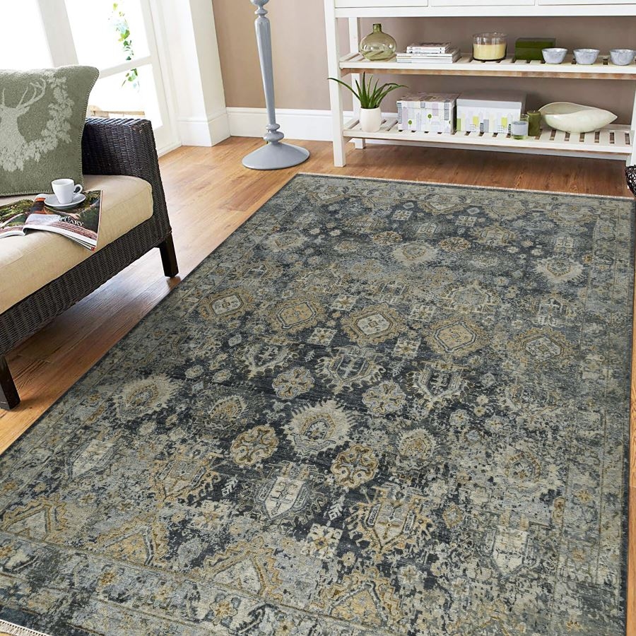 SEA BLUE RUG 9X 12