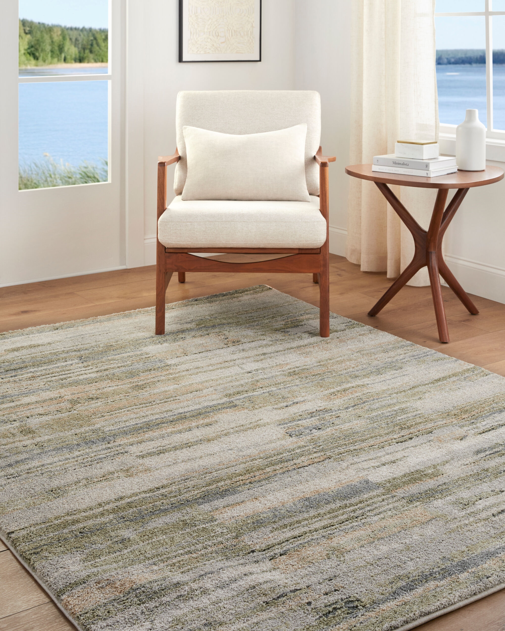 Gray, Beige,Olive7'10X10 Rug