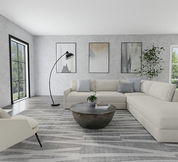 PECONIC Ivory/Black RUG 8X10