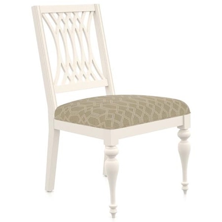 White Upholstered Farmhouse Side Chair