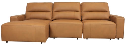 Three-Piece Power Sectional with Left Arm Facing Chaise