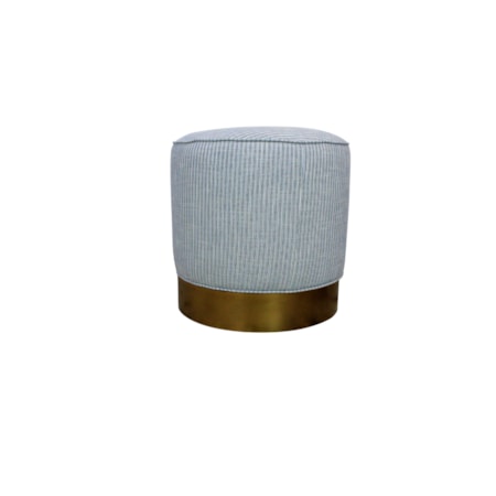 Ottoman with Aged Brass Base