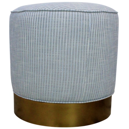 Ottoman with Aged Brass Base