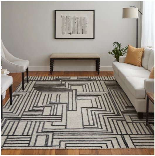 Beige Brown 8 x 10 Rug
