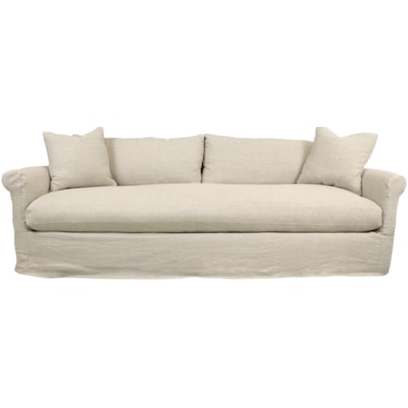 SLIP-COVERED SOFA