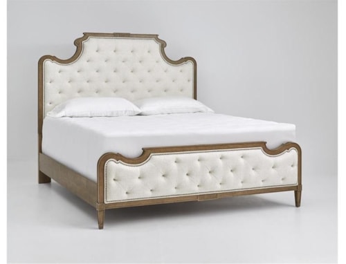 King Upholstered Panel Bed