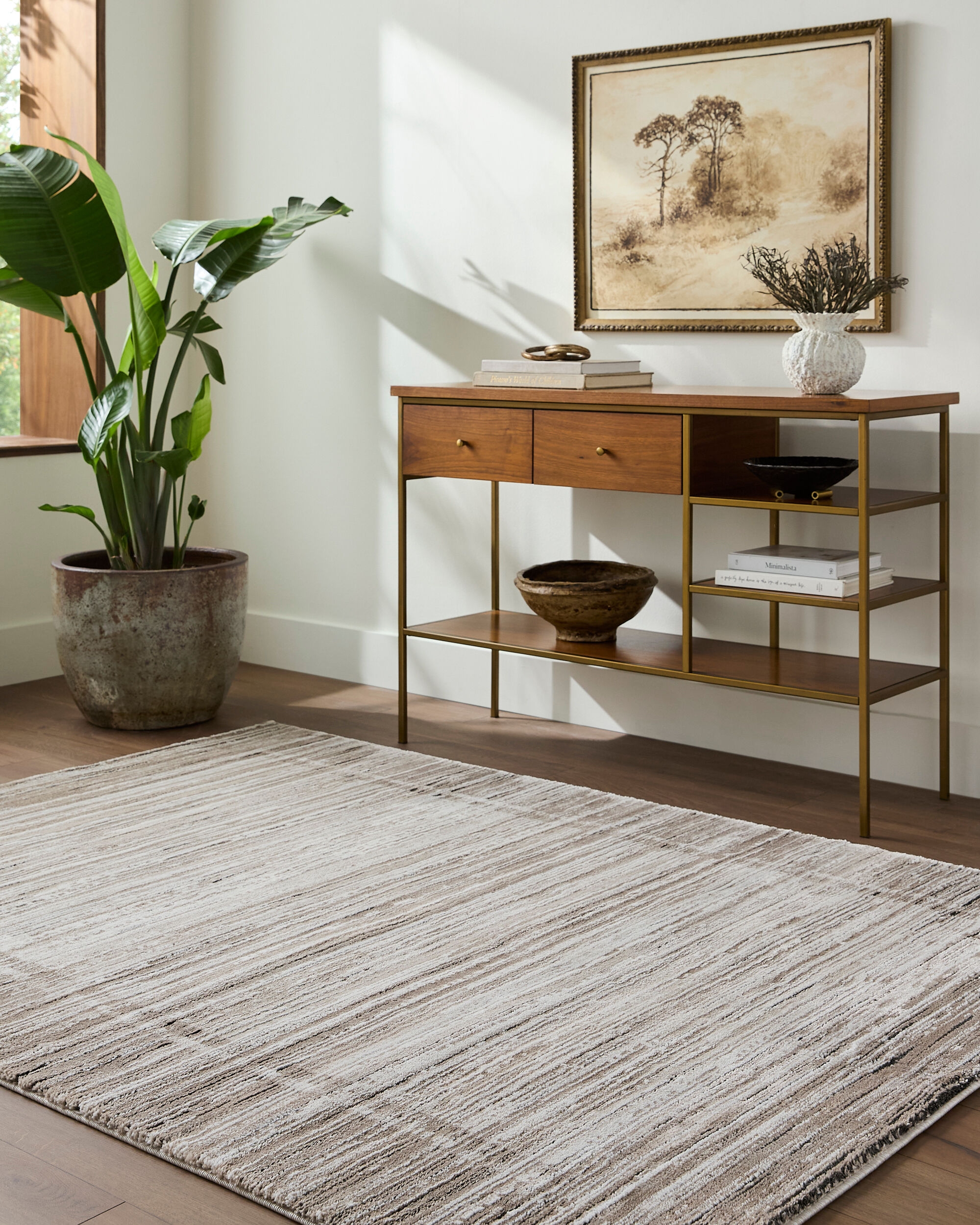 Tan, Ivory 9X12 Rug