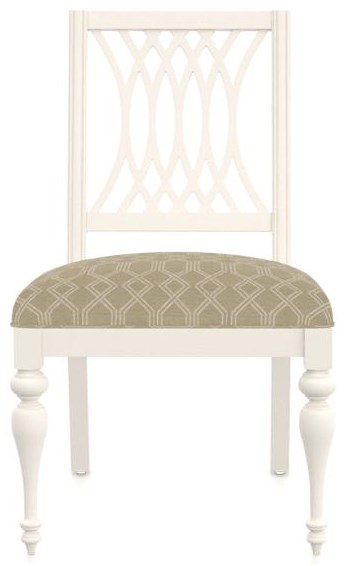 White Upholstered Farmhouse Side Chair