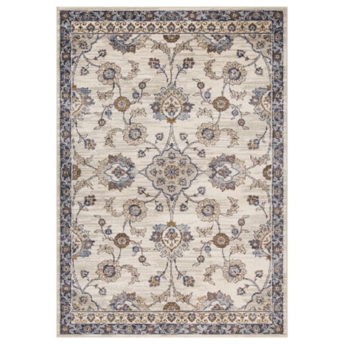 JOR 09 Ivory Charcoal 7 x 10 (Multiple Sizes Available)