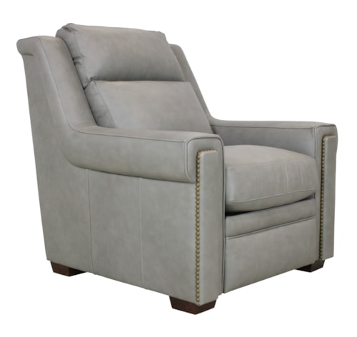 Transitional High Leg Power Recliner with Power Headrest