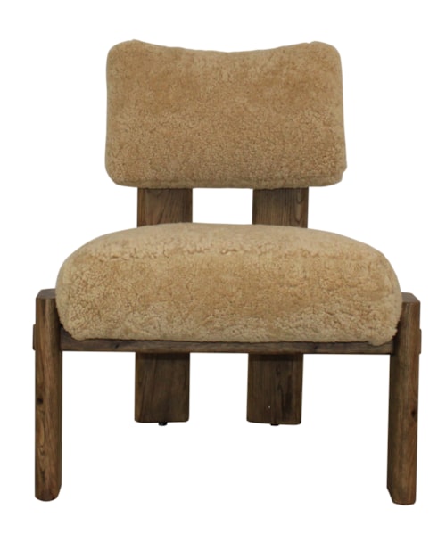 Modern Rustic Upholstered Armless Accent Chair