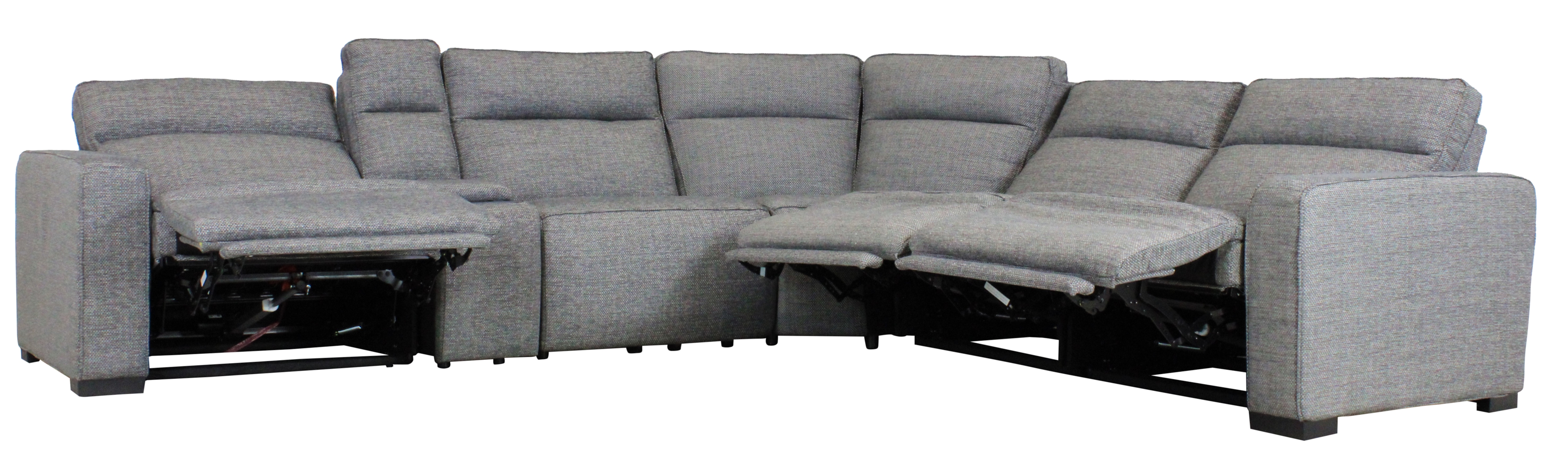 Six piece power sectional