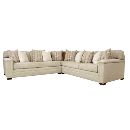 3-Piece Sectional with Double Pillow Back