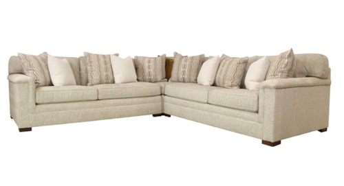 3-Piece Sectional with Double Pillow Back