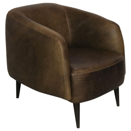 Italian Leather Accent Chair