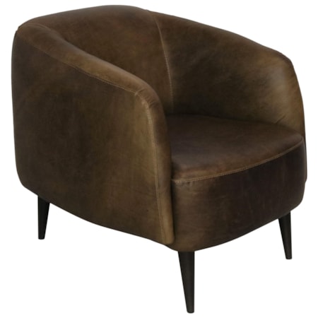 Italian Leather Accent Chair