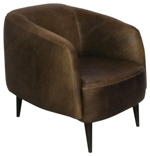 Italian Leather Accent Chair