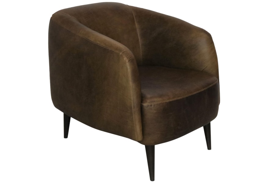 Giovanni Leather Gio Collection Italian Leather Accent Chair