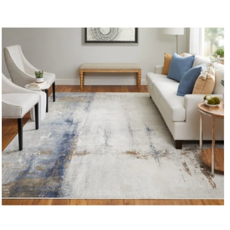 Clio Ivory Blue 7 x 10 Rug