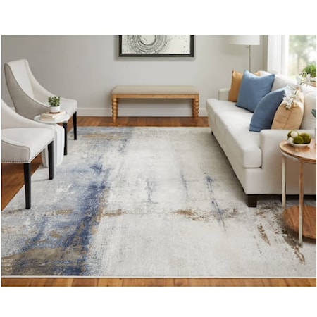 Clio Ivory Blue 7 x 10 Rug