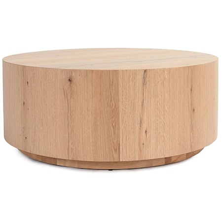 Round Coffee Table with Casters